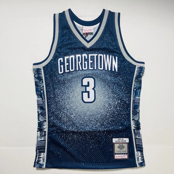 Mitchell & Ness Allen Iverson Georgetown Hoyas NCAA College Jersey Men’s sizes - Picture 1 of 3